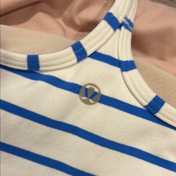lululemon athletica Blue and White Striped Tank Top - Picture 4 of 7